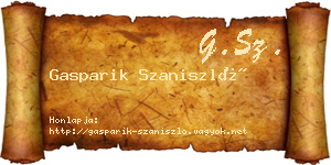 Gasparik Szaniszló névjegykártya